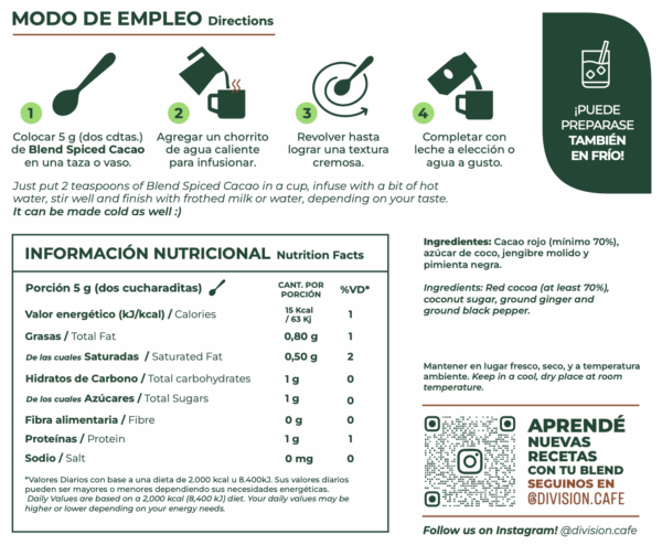 BLEND SPICED CACAO x 200 g. - Imagen 5